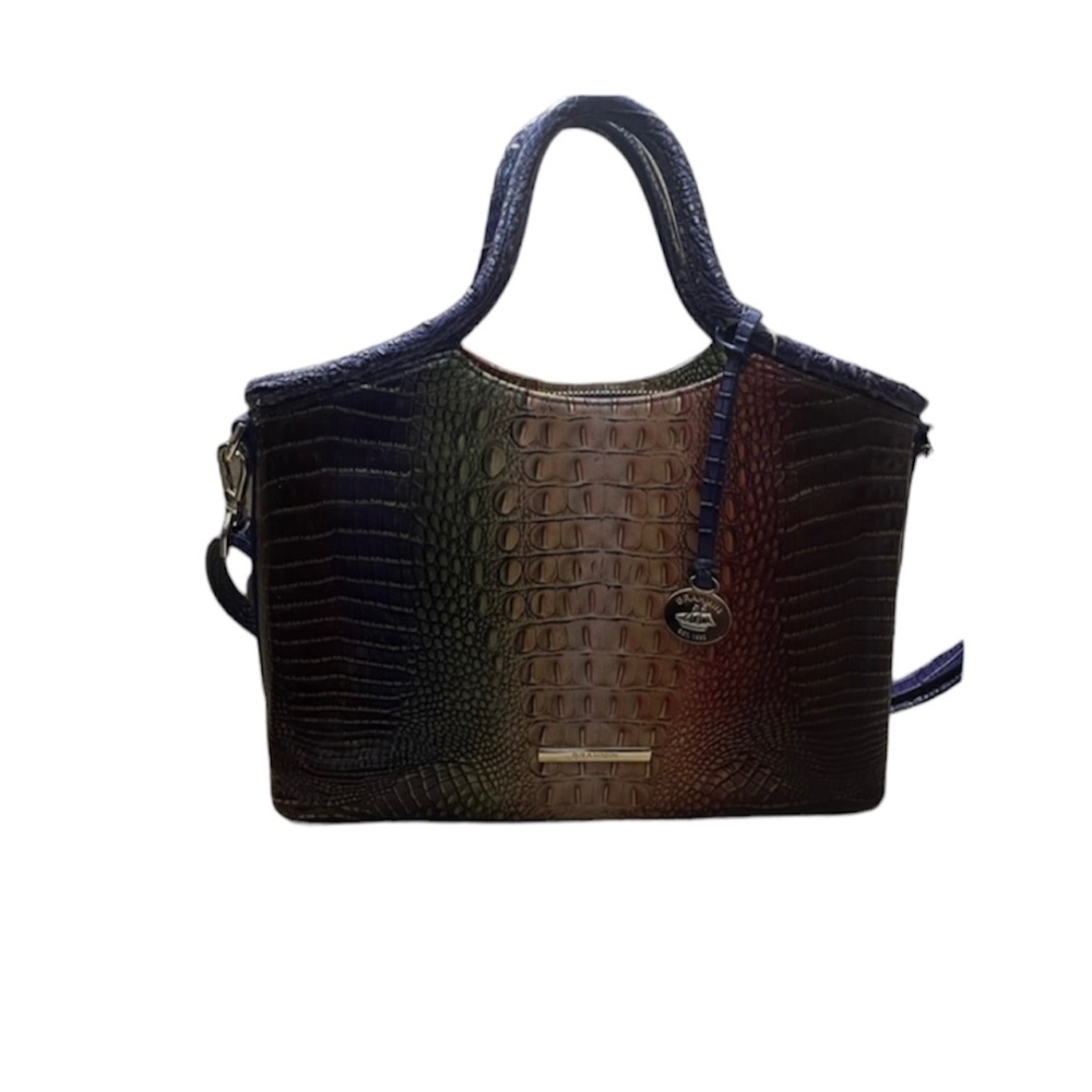 Brahmin Elaine Satchel Magic Ombre Melbourne Top Handle Leather Crossbody